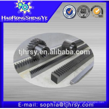 Helical rack and pinion gears